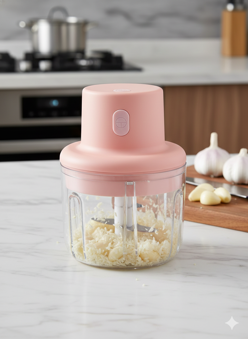 KolorFish Electric Mini Garlic Chopper 250ml Electric Vegetable Chopper